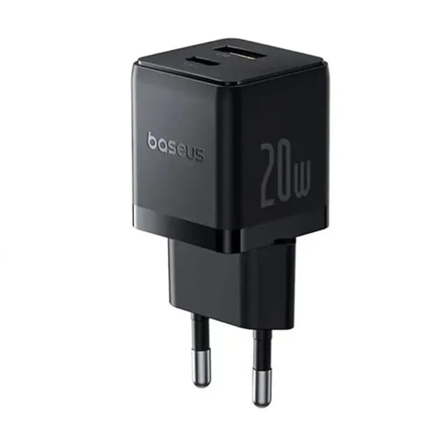 Сетевое зарядное устройство Baseus Palm Fast Charger 1xUSB-A 1xUSB-C 20W Cluster Black