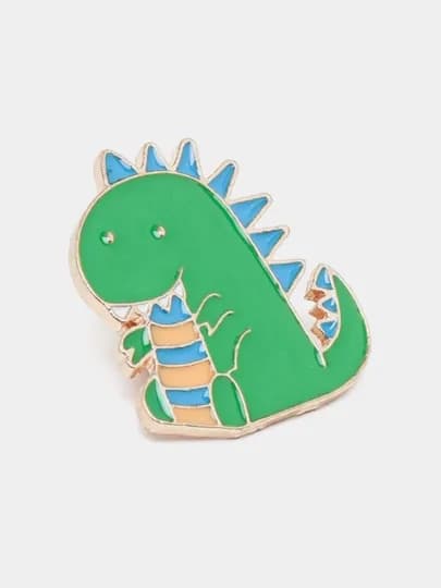 Металлические значки, пин на одежду "Динозавр" — МИРКАНЦ-DINOSAU-ЗЕЛЕН