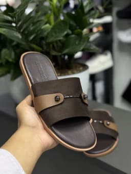 Мужские тапочки в стиле Hermes, Китай, размеры 40-44, премиальный дизайн — ABUS-HERMESS235-КОРИЧН-41