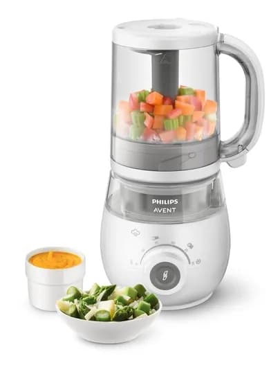 Пароварка-блендер Philips Avent SCF883/02, 4 в 1, 1000 мл, белый, без BPA