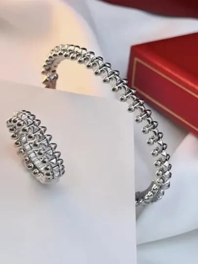 Xuping Cartier Clash, набор из браслета и кольца — XUPINGC-CARTIER1-БЕЛЫЙ-19