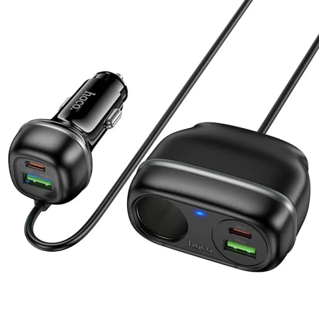 Avtomobil zaryadlash qurilmasi Hoco Z59A Rank 240W Car Charger - qora