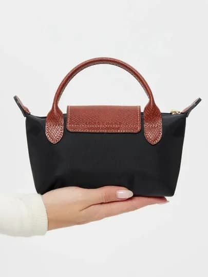 Сумка женская, в стиле мини Longchamp Le Pliage, компактная сумка-косметичка, через плечо — SGSTORE-LONGCHA-ЧЕРН