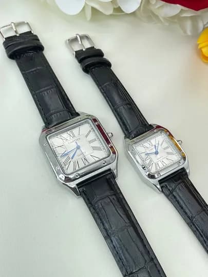 Парные часы в стиле Old Many, на ремешке из эко кожи, в подарочной упаковке — YUTOP-00W0021-ЧЕРН