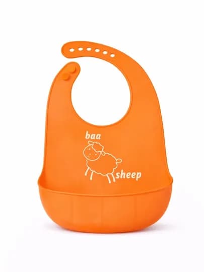 Мягкий силиконовый нагрудник с кармашком — RBABY-RBABY14-ЖЕЛТ