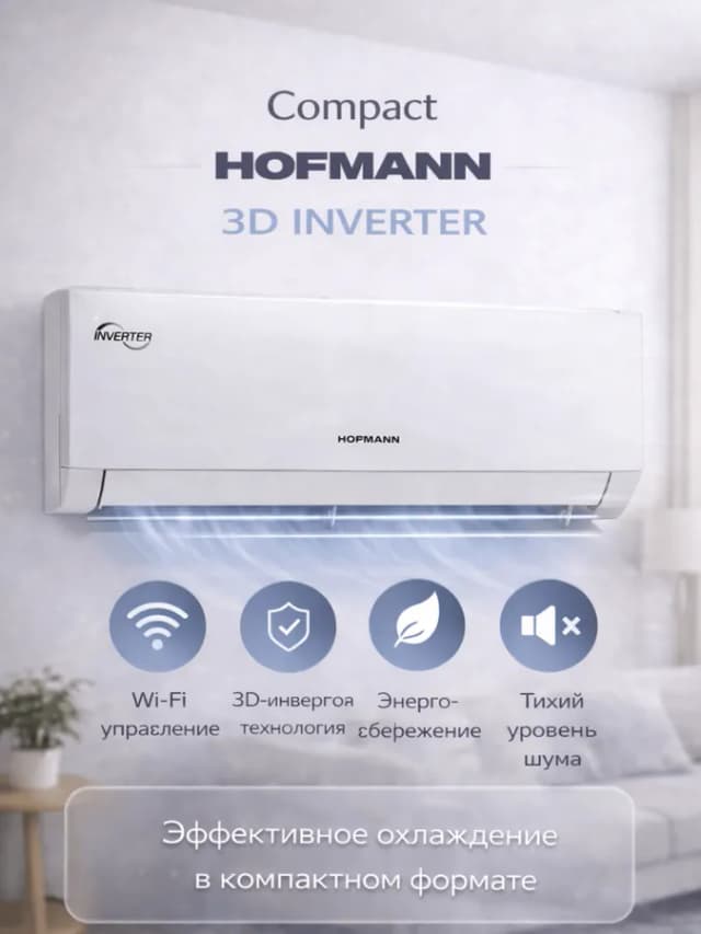 Кондиционер Hofmann Compact 3D Inverter 12, белый