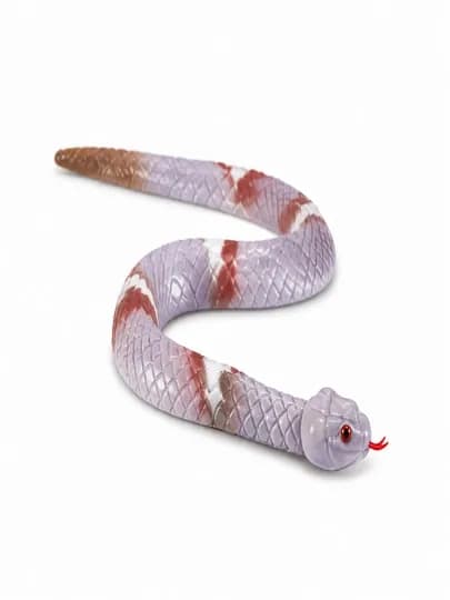 Реалистичная игрушка змея, гибкая, 45 см — VEKKIUZ-SNAKE-БЕЛЫЙ