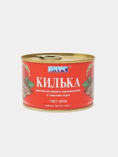Шпроты Барс Килька, в томатном соусе, 250 г ()