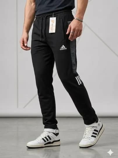 Мужские спортивные трико. Спортивные штаны — BIBICHA-TRIKOADIDAS-ЧЕРНСТЕ-46