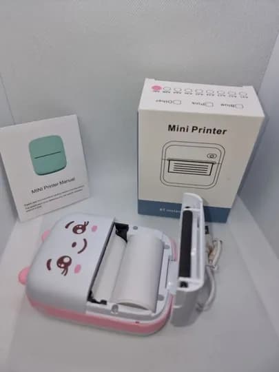Беспроводные мини термопринтеры для телефонов, работают по Bluetooth — ELPHONE-TERMALPRINTER-РОЗОВ