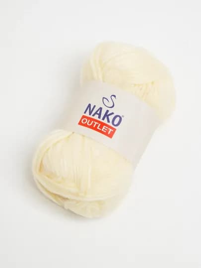 Пряжя Nako Outlet - плотная вязка,100% акрил, 250 м, 50 г (+- 5 г, 10%+-),в упаковке 1 шт — PRYAJA1-NAKOQALIN-КРЕМОВ