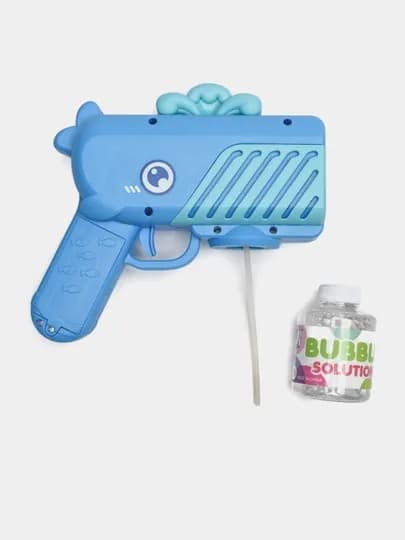 Генератор мыльных пузырей детский, на батарейках BUBBLE GUN — UNSHOPU-KOPIK-ИНДИГО