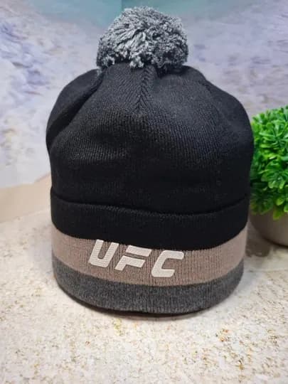 Спортивная зимняя вязаная шапка для мужчин с помпоном на флисе UFS