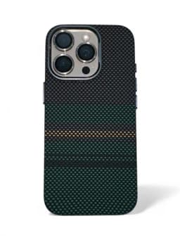 Чехол Magsafe Carbon для iPhone 13, 14 pro, 14 pro max, 15 pro, 15 pro max — TRENTM-NEWCARBON-ТЕМНЗЕЛ-17AIR