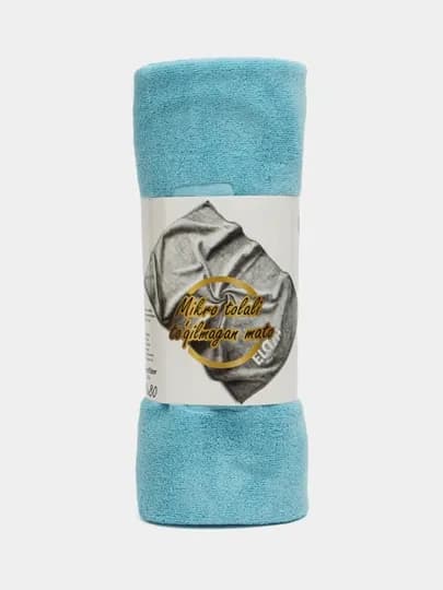 Тряпка из микрофибры для окон дома и машины ELMA, 30х40 / 60х40 / 50х80 — SWWLNS-EM62635-ГОЛУБ-30X40