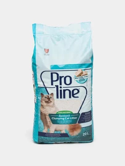 Комкующийся бенонитовый наполнитель Proline 17 кг, с ароматом марсельского мыла — LIDPET-LBMAR20