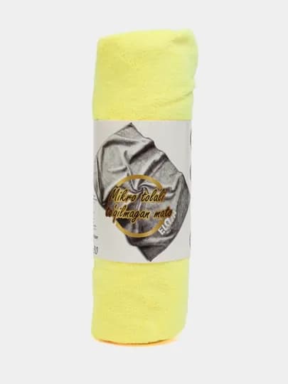 Тряпка из микрофибры для окон дома и машины ELMA, 30х40 / 60х40 / 50х80 — SWWLNS-EM62635-ЖЕЛТ-30X40