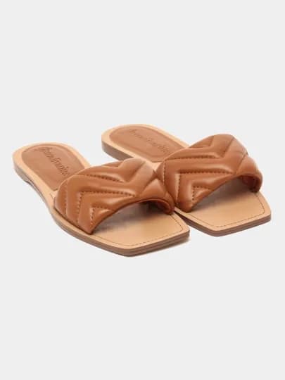 Тапочки женские Zara, Stradivarius, Bershka — ZARAOFF-STR9260-КОРИЧН-37
