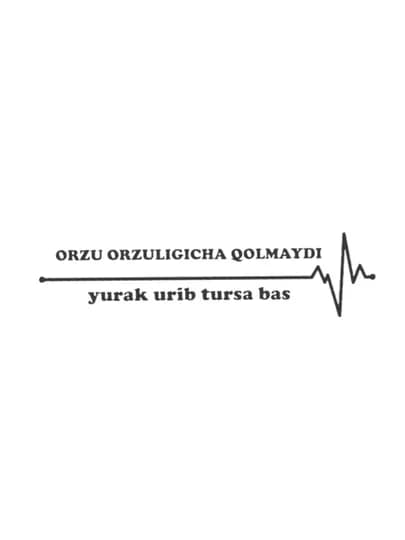 Orzular orzuligicha qolmaydi - Наклейка на любой автомобиль, водостойкие, прочные