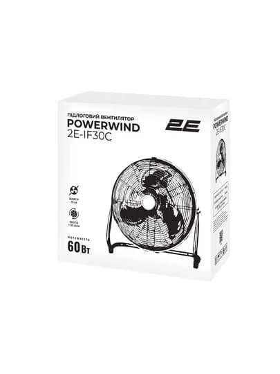 Напольный вентилятор, промышленный 2E PowerWind , 30/35/45см, 60/65/100Вт, 3 скорости — 2EOFF-2EPOWERWIND-СВЕТСЕР