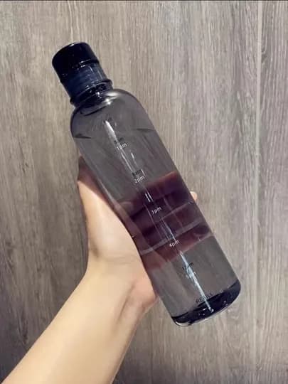 Бутылка для воды 500 мл, спортивная с временной шкалой, пластиковая герметичная