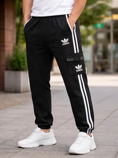 Мужские спортивные штаны, трико, весенняя трико, брюки — FORMAN7-TRIKO4ADIDAS-ЧЕРН-XXXL