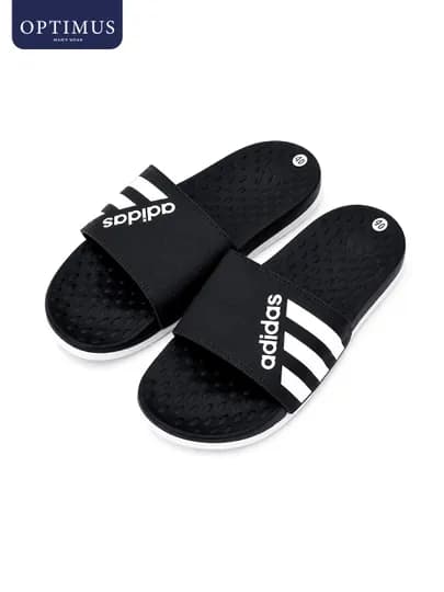 Шлепанцы мужские Adidas сланцы, летняя обувь для пляжа и дома, тапочки открытые — OPTMUS-ADIDASSHIPPAK-ЧЕРН-40