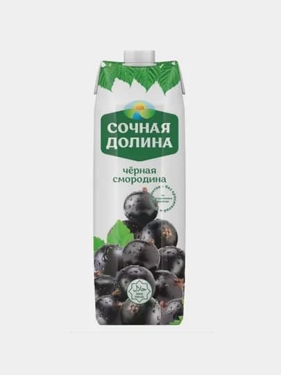 Сок Сочная Долина Черная смородина, 1 л