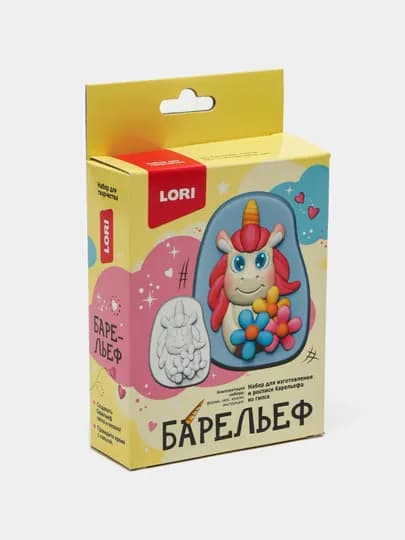 Барельефы из гипса LORI Единорожка с букетом Пз/Г-035