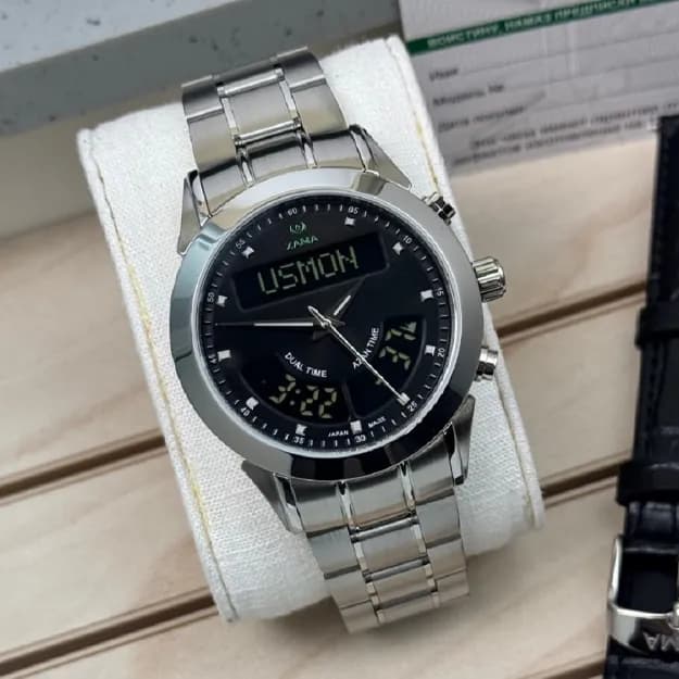 Мужские часы ZAMA WATCH с сапфировым стеклом и напоминанием о времени намаза