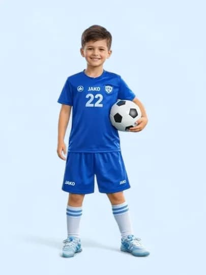 Детская футбольная форма (3–12 лет) — BOLA557-FAYZULLAYEV-СИНИЙ-6 лет