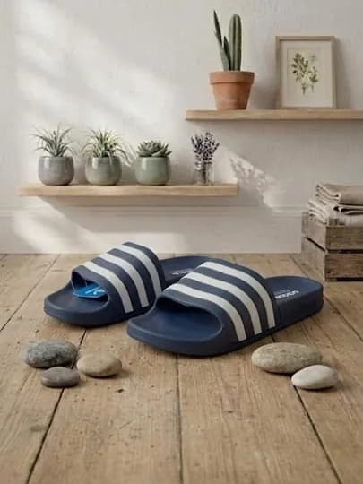 Мужские тапочки, сланцы, шлёпанцы ADIDAS, размеры 36–44 — идеальный выбор для весны и лета — ALISTAR-ALIE152-СИНИЙ-40