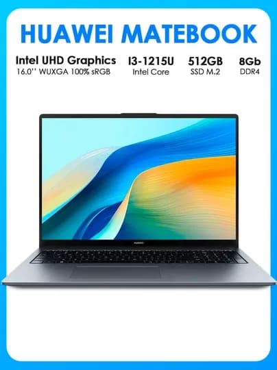 Ноутбук HUAWEI MateBook D16 i3-1215U 8GB 512GB 16"