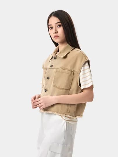 TERRA PRO Женская жилетка SS24WDE-42004 — TERRA-42004-БЕЖЕВ-XXL