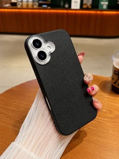 Кожаный защитный чехол для iPhone 17, iPhone 17 Pro, iPhone 17 Pro Max, iPhone 17 Air — YORKCAS-YORKLEATHER-ЧЕРН-iP17