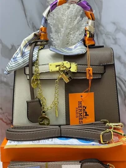 Женская сумка через плечо HERMES, повседневная, деловая, вместительная, с коробкой — BAGAZIZ-ERMES2-СЕРЫЙ-28/22SM