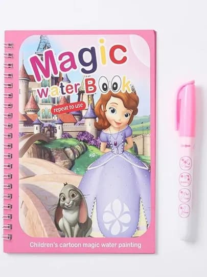 Magic Water Book многоразовая детская водная книжка-раскраска — FAIRYTA-MAGICBOOK3V1-КОНФЕТН