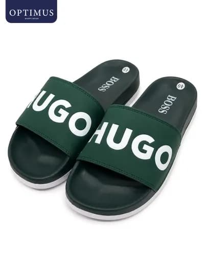 Мужские шлепанцы Hugo Boss, летние тапочки для пляжа и отдыха, Optimus — OPTMUS-HUGOSHIPPAK-ЗЕЛЕН-45