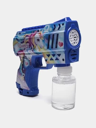 Генератор мыльных пузырей детский, на батарейках BUBBLE GUN — UNSHOPU-KOPIK-ФИОЛЕТ