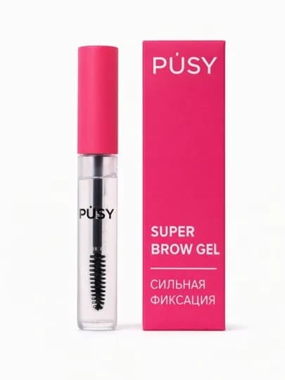 Гель для бровей PUSY, прозрачный, сильная фиксация