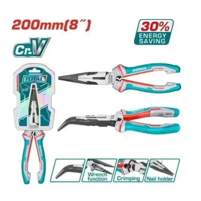Uzaytirilgan tutqichli egri ombur 200 mm, CR-V, TOTAL THT24816S