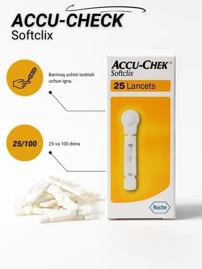 Ланцеты Accu-Chek Softclix, 25/100 шт – для безболезненного прокола