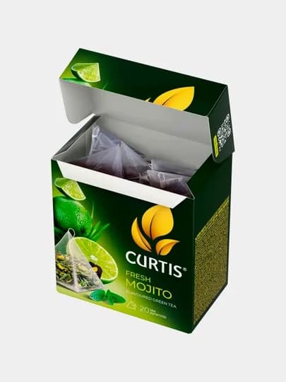 Чай Curtis "Fresh Mojito"/"Фреш Мохито" зелен.аром.пакет 20х1,7г пирамидка
