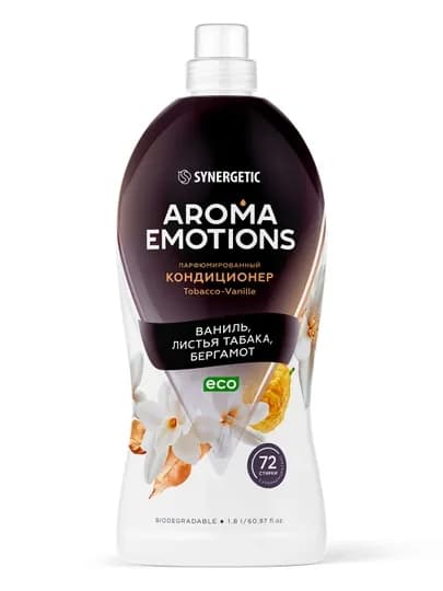 Кондиционер для белья SYNERGETIC «EMOTIONS» Tobacco-Vanille, 1,8 л