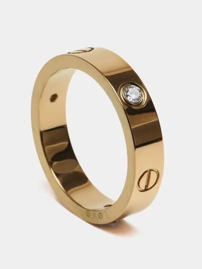 Кольца Cartier из нержавеющей стали, с камнями и без, для женщин и девушек — AJ1995-UZUKLAR-ЗОЛОТ-19