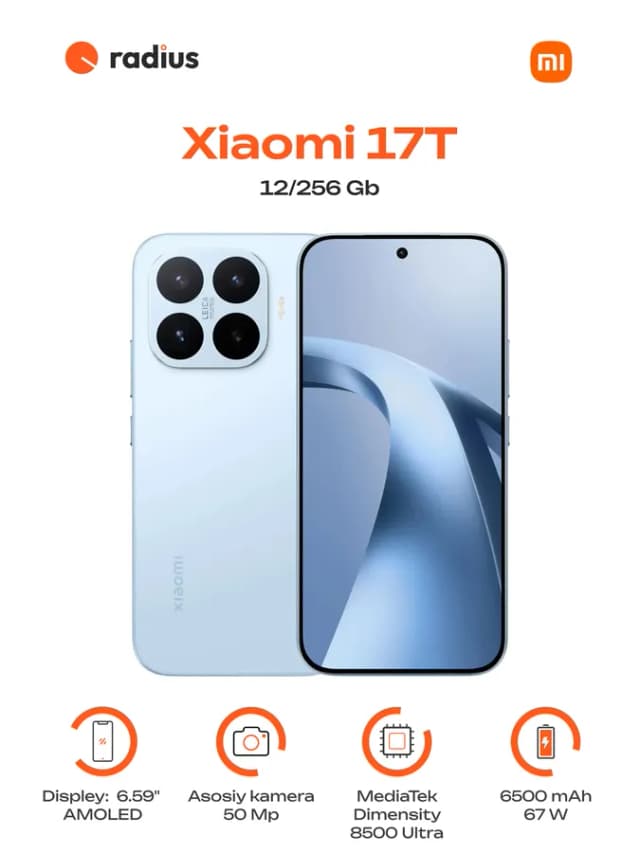Смартфон Xiaomi 17T 12/256 ГБ, Голубой