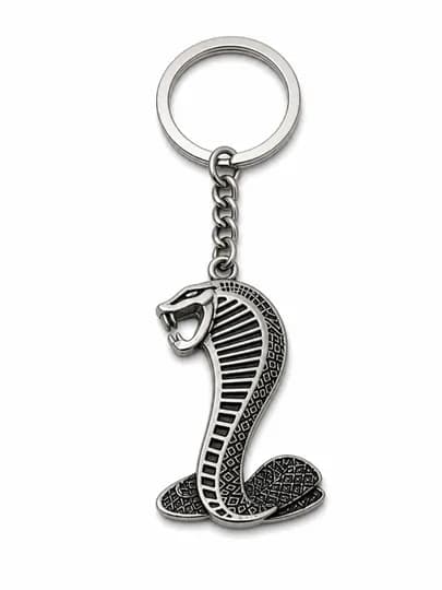 Брелок кобра для ключей, металлический брелок змея на авто ключи, мужской аксессуар