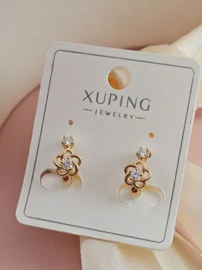 Гипоаллергенные серьги Xuping для девочек — 251220-ZIRAK-МАНГО