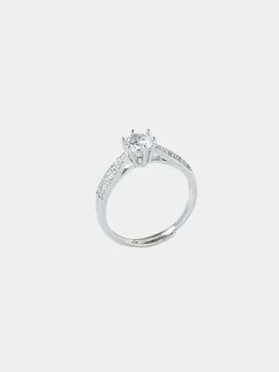 Женское кольцо из серебра 925 пробы с фианитом от бренда "SILVERME"