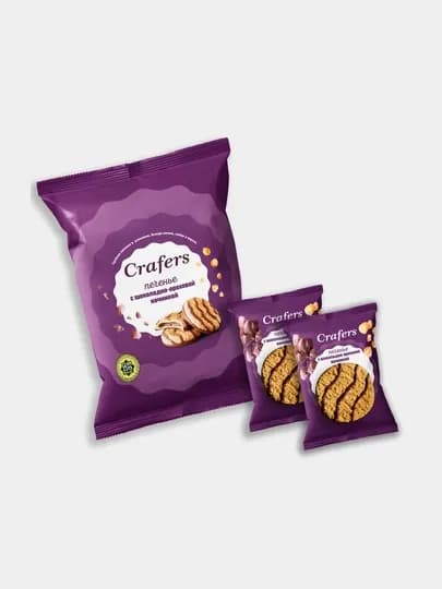 Печенье Crafers Brownie c Шоколадно ореховой начинкой, 300 г